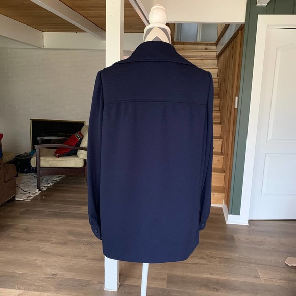 Adele Simpson Navy Wool Jacket Blazer Large 1970's - Picture 7 of 8